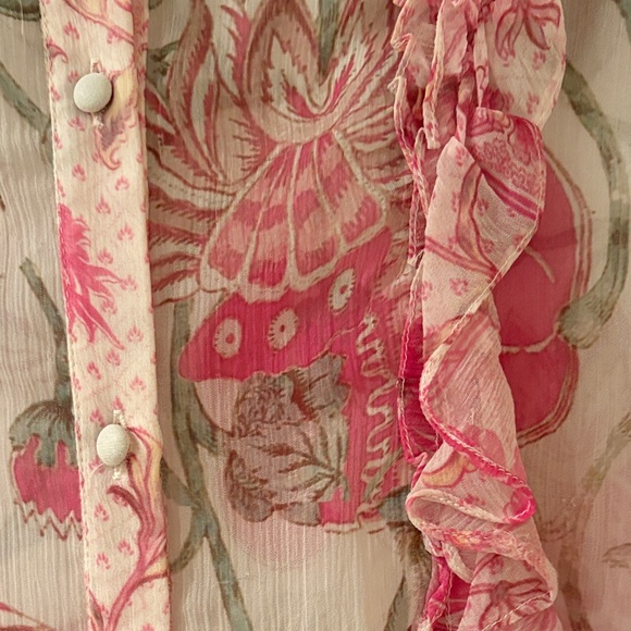 Pink Ruffle Blouse - Picture 3 of 4